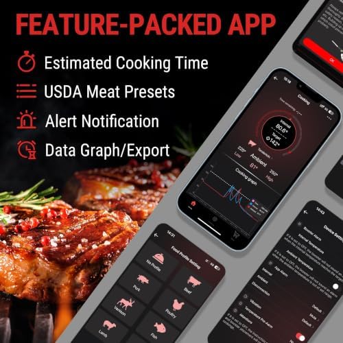 TempPro TempSpike 500 ft Wireless Meat Thermometer Digital for Cooking - Image 5