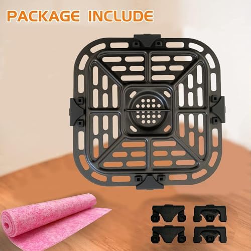 2QT Air Fryer Tray for Instants Vortex Mini Air Fryers, Upgraded Double Layer Nonstick Coating Air Fryer Grill Pan Crisper Plate Rack Grate Shelf for Instant 2QT Air Fryer, Dishwasher Safe - Image 7