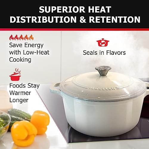 Mueller DuraCast 6QT Enameled Cast Iron Dutch Oven with Lid, Heavy-Duty - Image 4