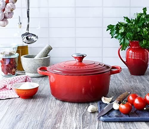 Le Creuset Enameled Cast Iron Round Dutch Oven, 5.5 qt., Cerise - Image 6