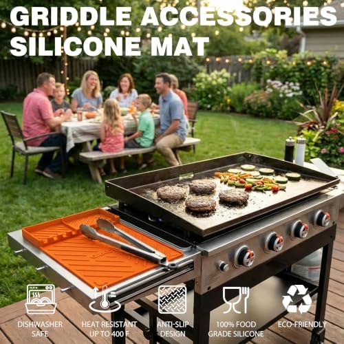 CAKETIME Silicone Grill Mats for Blackstone George Foreman Griddle Baking Cooking Kitchen Heat Resistant Camping RV Travel Essential Electric Fryer BBQ Gift Patio Park Garden Outside Summer Must Have - Image 2