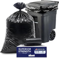 Plasticplace 95-96 Gallon Heavy Duty Trash Bags, Garbage Bags, Puncture-Resistant, Fits Rollaway Cans & Drums, Durable Large Plastic Bags (50 Count) by Plasticplace
