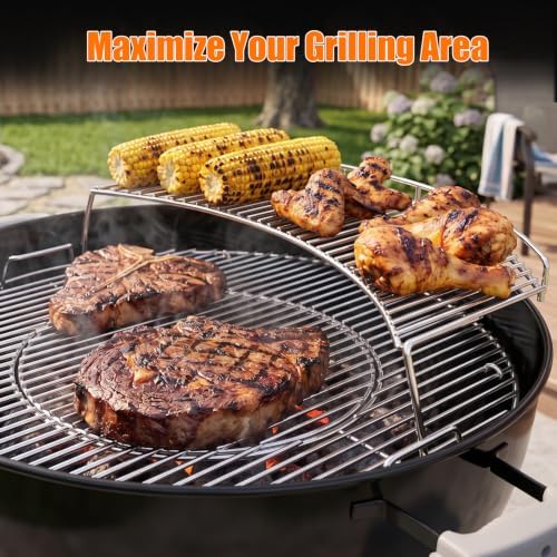onlyfire Stainless Steel Warming Rack for Most Charcoal/Ceramic Grills - Image 4