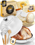 CRUSTLOVE 5 QT Enameled Dutch Oven for Bread Baking with Lid & Starter Kit by CRUSTLOVE