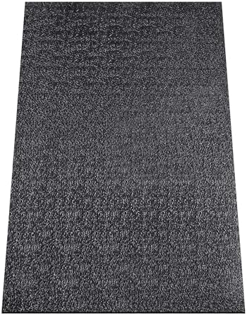 Rhino Hide Embossed Grill Guard Mat - Heat Resistant Outdoor Grill Floor Mat for Patio, Deck & Garage Surface Protection - Rectangle, Black (36”x60”) by RancoIndustriesInc