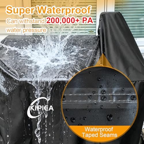 Kipiea 600D Pellet Grill Cover for Pit Boss 820 & Pro 850, Waterproof BBQ Smoker Cover, UV Resistant, No Tear, No Fading - Image 5