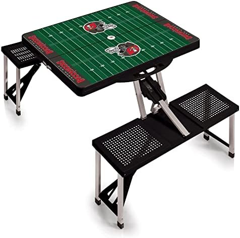 Picnic TIME NFL Football Field Folding Picnic Table, Camping Table, Outdoor Table with Umbrella Hole by PicnicTimeFamilyofBrands