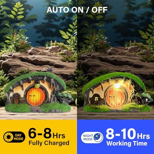 Solar Outdoor Garden Figurine Light, Solar-Powered Statue Lights for Garden & Yard Decoration, Cottage-Themed Outdoor Sculptures for Home & Landscape Accent - Image 3