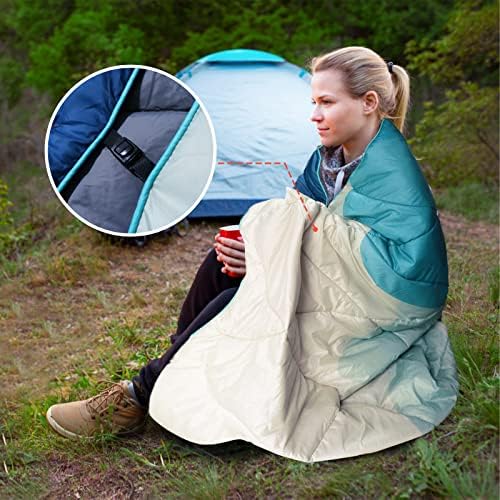 Outdoor Puffy Camping Blanket, Large Outdoor Blanket Waterproof, 55*79'' - Image 2
