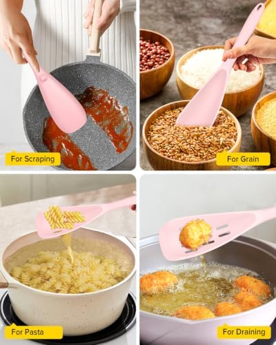 BUNDLEPRO Silicone Cooking Spoons for Nonstick Cookware, One-Piece, 2 Pack - Image 5