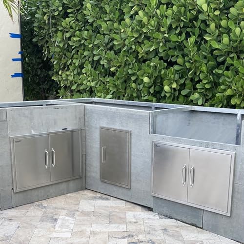 17W x 24H Outdoor Kitchen Access Door, Stainless Steel - Image 6