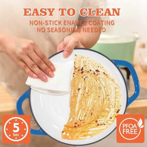 6 QT Enameled Cast Iron Bread Oven, Dutch Oven for Sourdough Baking - Image 3