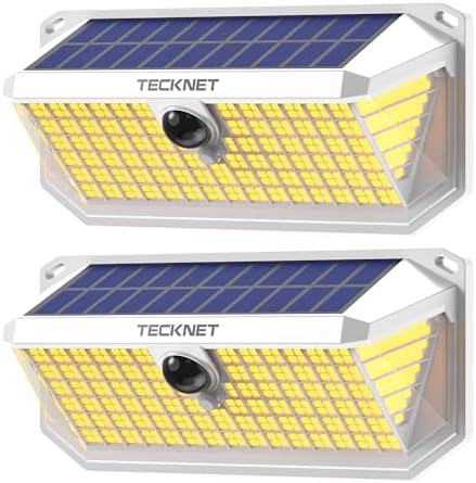 TECKNET 416 LED Solar Lights Outdoor Motion Sensor Waterproof 4200lm,2 Pack by Tecknet