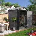 UDPATIO Resin Storage Shed 6x4.5FT, Outdoor Garden Plastic Shed, Dark Grey by UDPATIO