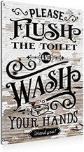 BEASTZHENG Rustic Bathroom Metal Tin Sign Wall Decor - Farmhouse Bathroom Quote Saying Tin Sign for Toilet Restroom Home Decor Gifts by BEASTZHENG