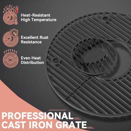 19.5" Grill Grate for Char-Griller Akorn Kamado, Round Cast Iron Grid - Image 6