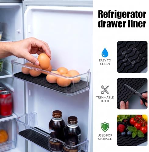 MicoYang Silicone Dish Drying Mat for Multiple Usage,Easy clean,Eco-friendly,Heat-resistant Silicone Mat for Kitchen Counter,Sink,Bar,Bottle,or Cup Black M 17 inches x 6 inches - Image 5