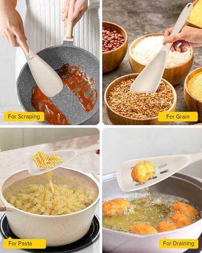 BUNDLEPRO Silicone Cooking Spoons for Nonstick Cookware, One-Piece, 2 Pack - Image 5