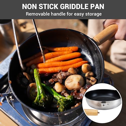 KingCamp Camping Cookware Set, 304 Stainless Steel Camping Pot for 4-6 - Image 4