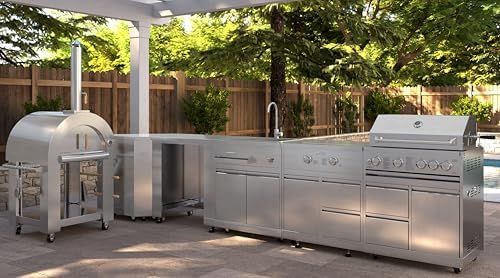 KoolMore Outdoor Kitchen 30 in. BBQ Liquid Propane Grill with Cabinet in Stainless-Steel (KM-OKS-BQ30-BQ30CAB) - Image 4