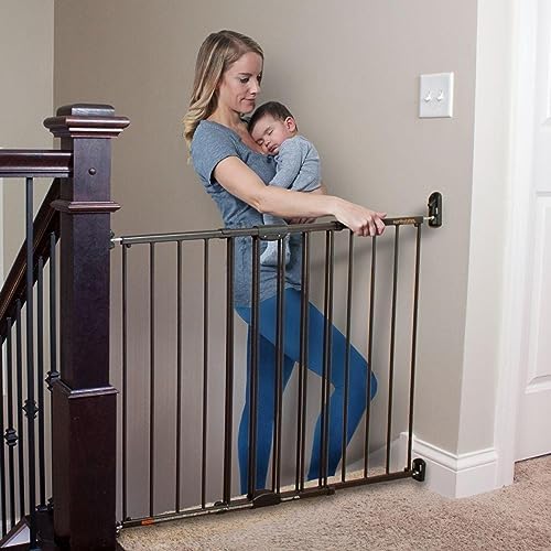 Toddleroo Easy Swing & Lock Baby Gate for Top of Stairs: 31" Tall, Bronze by ToddleroobyNorthStates