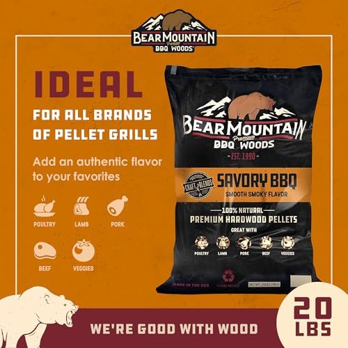Bear Mountain Savory Wood Pellets for Smoker, Grill, and BBQ, 20lb Bag - Image 3