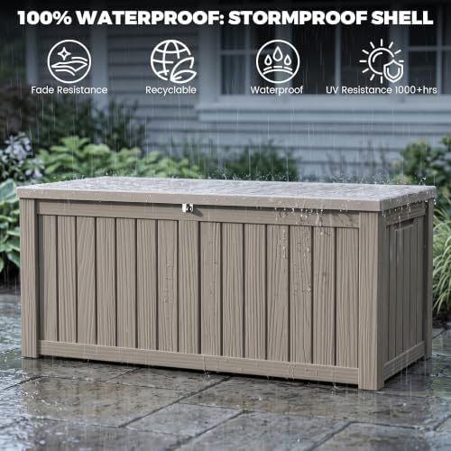 Outdoor Storage Box,150 Gallon Waterproof Deck Box [Upgraded 3.0] - Image 5
