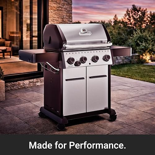 Broil King 865364 Crown S 440 4-Burner Propane Gas Grill in Stainless Steel with Side Burner - Image 5