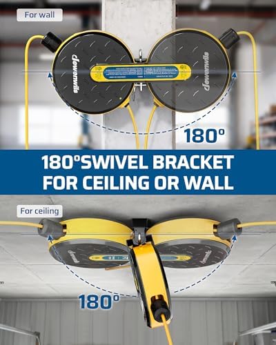 DEWENWILS Ceiling/Wall Mount Retractable Extension Cord Reel with 30FT Cord - Image 4