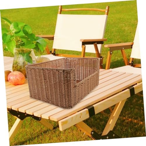 Imitation Rattan Woven Basket Organizer for Cutlery Packets - Image 3