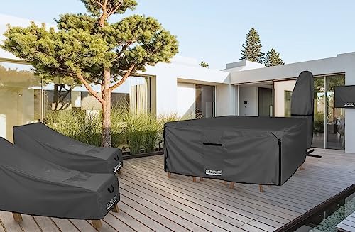 ULTCOVER Waterproof Patio Furniture Cover 88L x 62W in, Black - Image 6