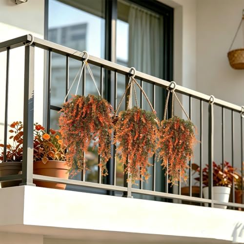RECUTMS Fake Fall Monkey Plants 3Pcs Artificial Hanging Eucalyptus Vine - Image 6