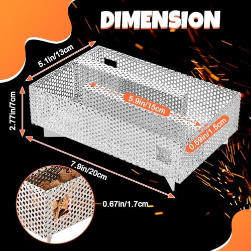 5" x 8" Pellet Smoker Tray, 12 Hours Billowing Maze Smoker Box - Image 2