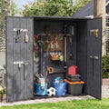 UDPATIO 51 Cu.ft Vertical Outdoor Storage Shed with Shelf,Dark Grey by UDPATIO