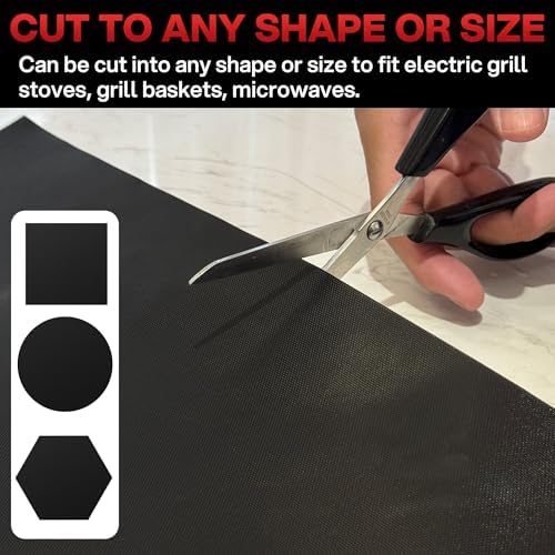 Grill Mats for Outdoor Grill (5 Pack) Non-Stick Reusable Sheets - Image 6