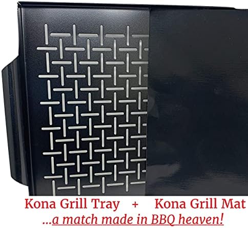 Kona Grill Mat & Grill Pan - The Ultimate Non-Stick Grilling Tray Combo - Image 2