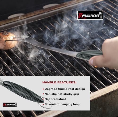 ROMANTICIST 4pc Heavy Duty Grill Accessories for Top Chef - Professional Grill Tools Set & Basic BBQ Tools for Backyard Restaurant Outdoor Kitchen - Deluxe Grill Gift for Dad on Father’s Day Christmas - Image 4