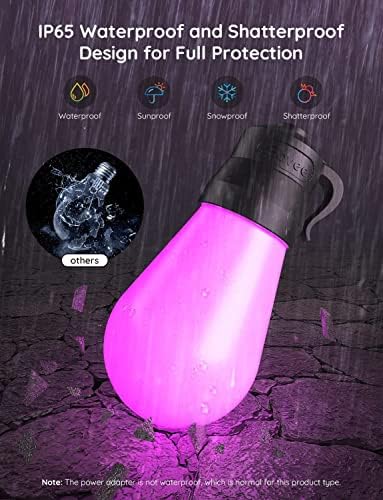 Govee Smart Outdoor String Lights H7015, 48ft RGBIC, IP65, 47 Scene Modes - Image 6