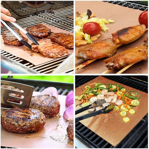 Copper Grill Mats for Gas Grill, Set of 9, 15.75 x 13 Inch - Image 6