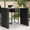 Garden Bar Table Black, Rectangular Acacia Dining, Patio, Outdoor Exterior Table Furniture, Tables by Unknown