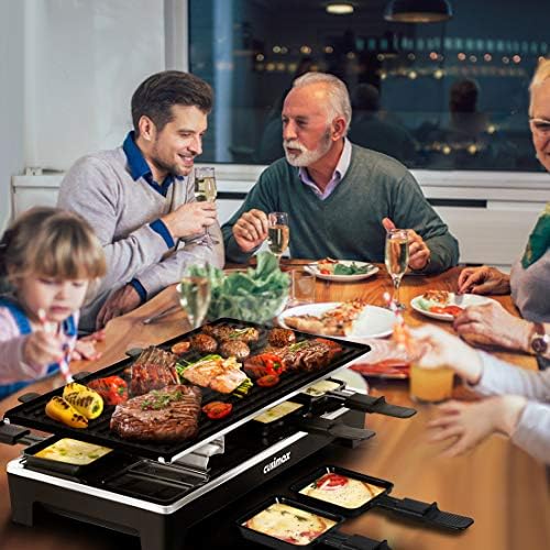 Raclette Table Grill, CUSIMAX Electric Indoor Grill Korean BBQ Grill, Black - Image 6
