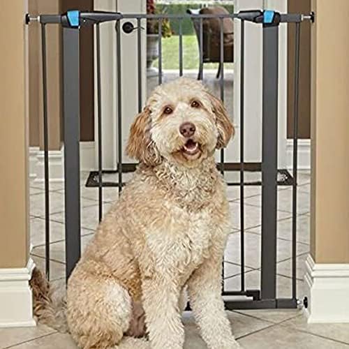 Midwest 39" Steel Dog Gate with Glow Strips, Graphite - Image 6