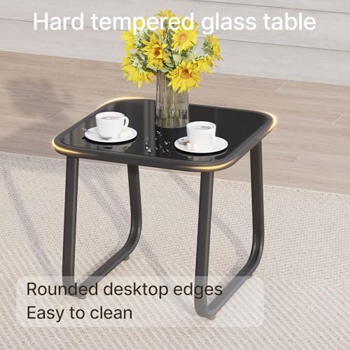 Gizoon Patio Chairs Set of 2, 3PCS Patio Furniture Set, Balcony Chair Set - Image 7
