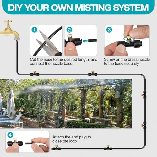 OnBrand 40FT Mister for Outside Patio with Brass Adapter and 11 Nozzles - Image 5