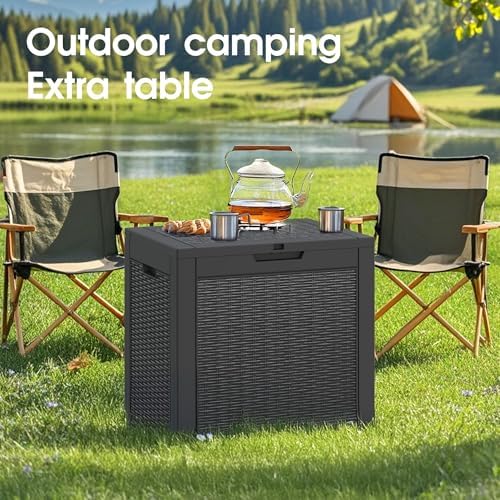 KAMABOKO 33 Gallon Outdoor Storage Box Waterproof Deck Box for Patio - Image 4