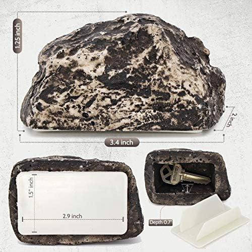 Hide a Key Outside Fake Rock - Looks & Feels like Real Stone - Safe for Outdoor Garden or Yard, Spare Key Storage, Weatherproof Key Holder, Blends with Landscaping by Rampro - Image 4