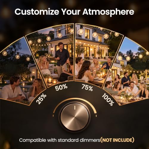 RTTY Outdoor String Lights 200 FT, Waterproof Outside Patio Light LED - Image 4