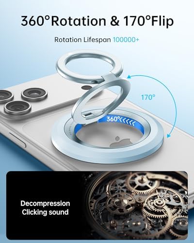SYNCWIRE Magnetic Phone Ring Holder, for MagSafe Phone Grip Stand Kickstand - Image 2