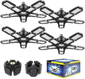 Nexillumi 4-Pack Led Garage Light 180W, 36000LM LED Shop Lights with E26/E27 Medium Base, 6000K Deformable Garage Lights Ceiling LED with 10+1 Adjustable Panels for Garage, Workshop, Attic, Basemen by Nexillumi