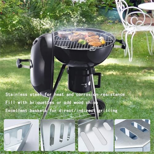 Originals Charcoal Basket Stainless Steel Char Holder, Compatible with Weber Grilling Accessories Charcoal Container Contoured Carbon Briquet Grilling Baskets(2 Pieces), silver - Image 5